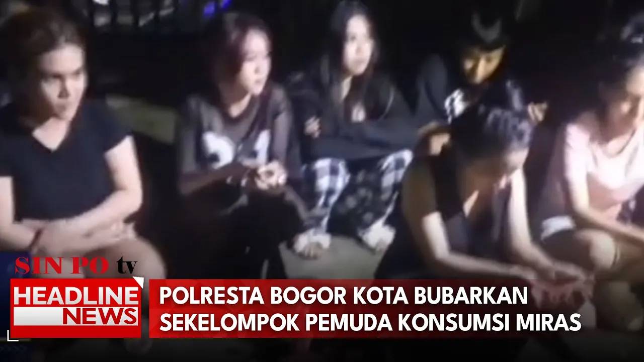 Polresta Bogor Kota Bubarkan Sekelompok Pemuda Konsumsi Miras Di area Publik
