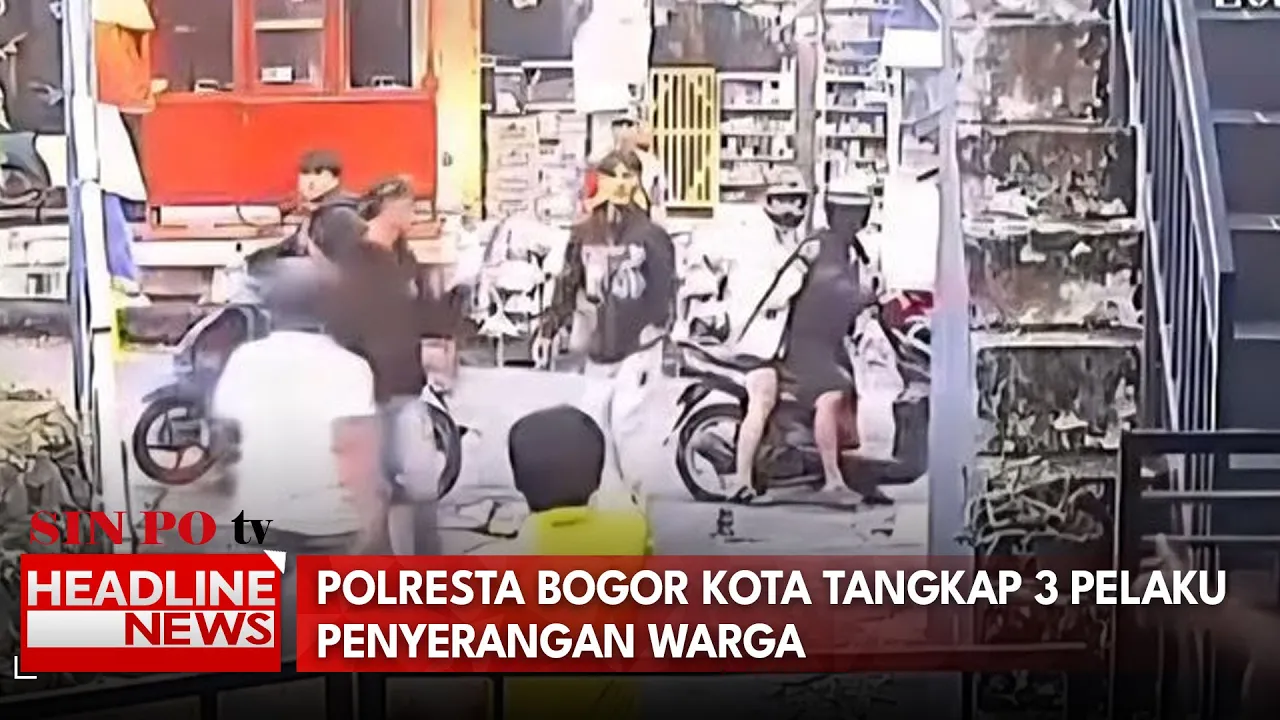 Polresta Bogor Kota Tangkap 3 Pelaku Penyerangan Warga