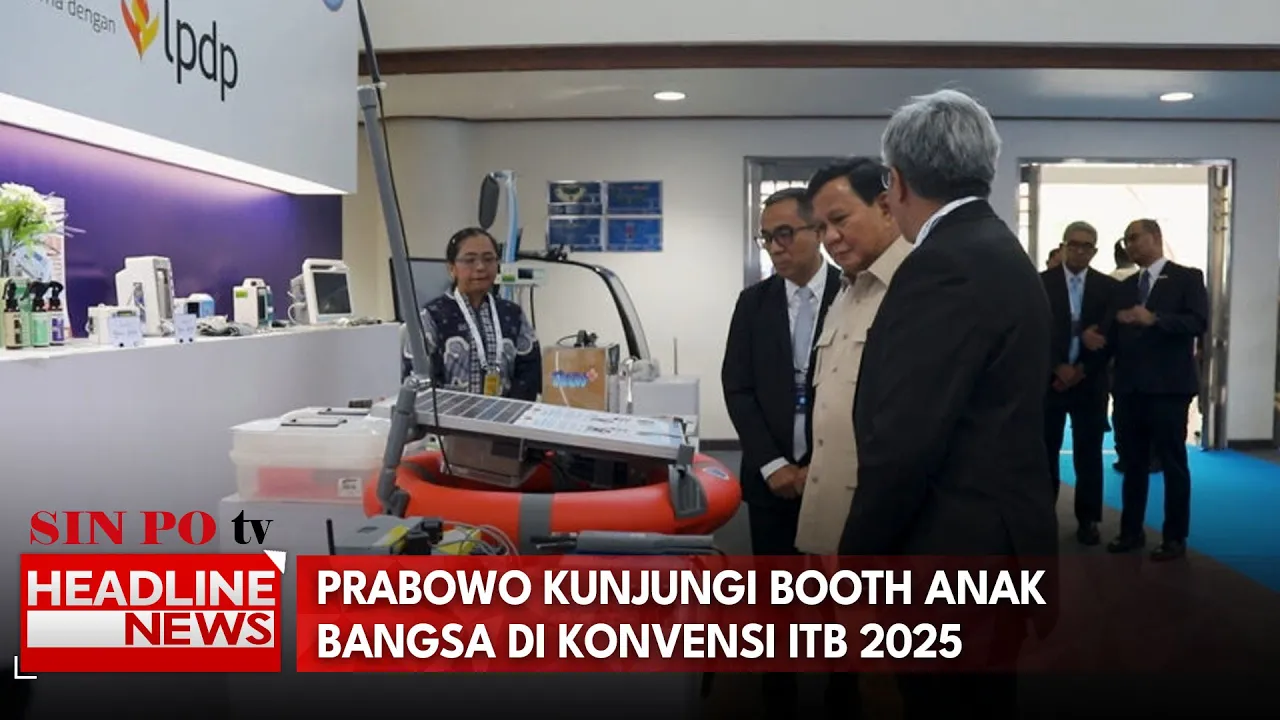 Prabowo Kunjungi Booth Anak Bangsa Di Konvensi ITB 2025