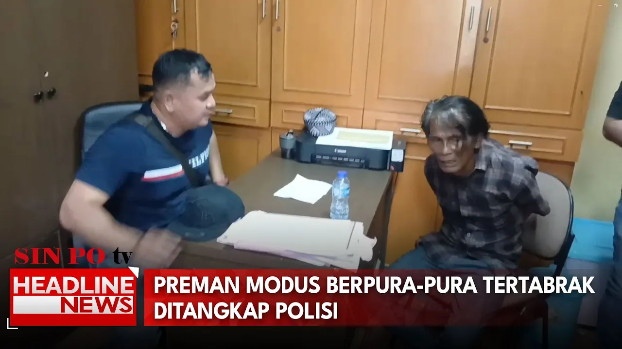 Preman Modus Berpura-Pura Tertabrak Ditangkap Polisi
