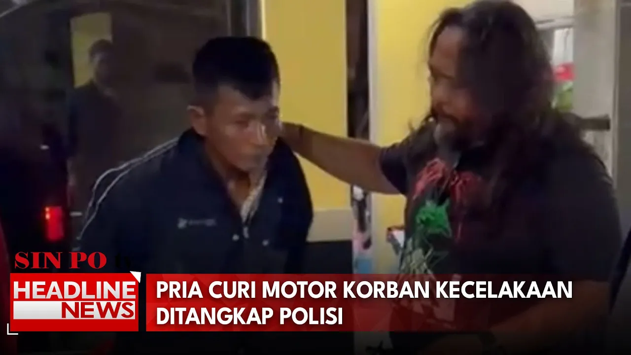Pria Curi Motor Korban Kecelakaan Ditangkap Polisi
