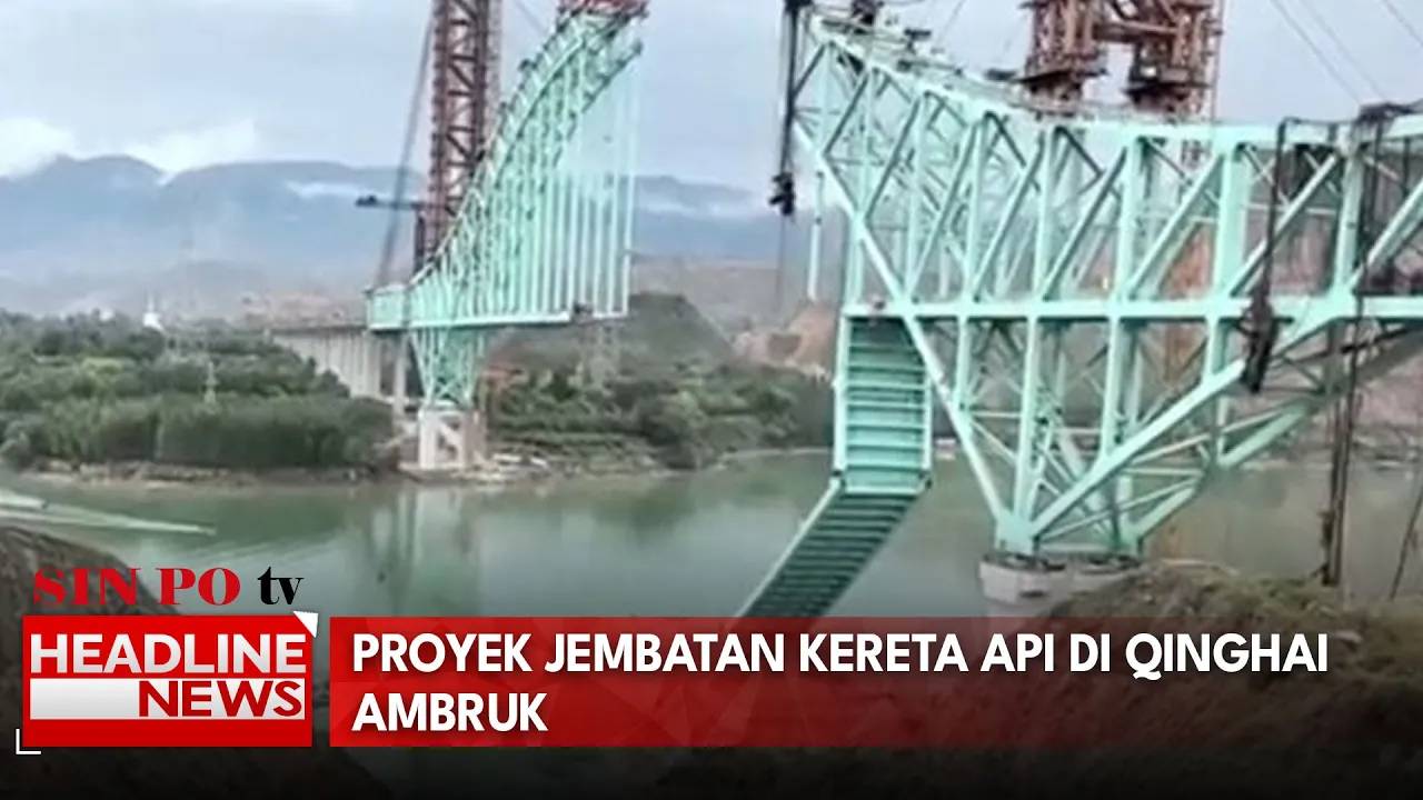 Proyek Jembatan Kereta Api Di Qinghai Ambruk