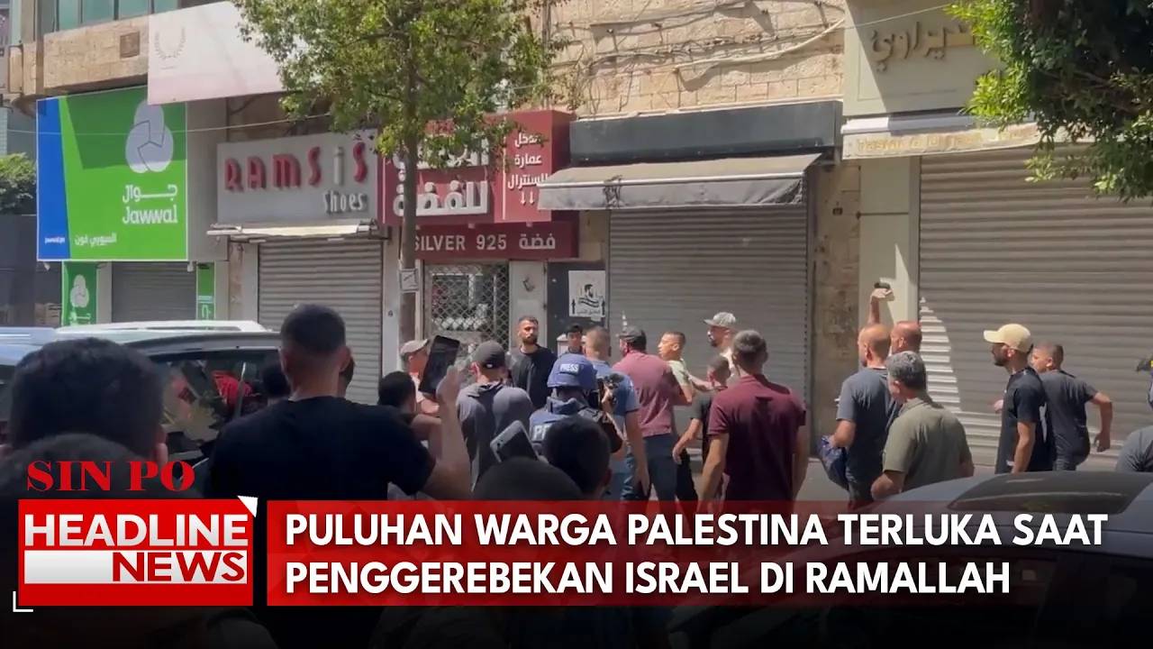 Puluhan Warga Palestina Terluka Saat Penggerebekan Israel Di Ramallah
