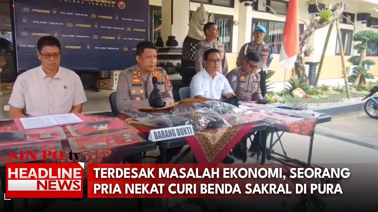 Terdesak Masalah Ekonomi, Seorang Pria Nekat Curi Benda Sakral di Pura
