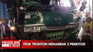 Truk Tronton Menabrak 2 Pemotor