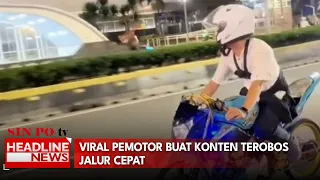Viral Pemotor Buat Konten Terobos Jalur Cepat