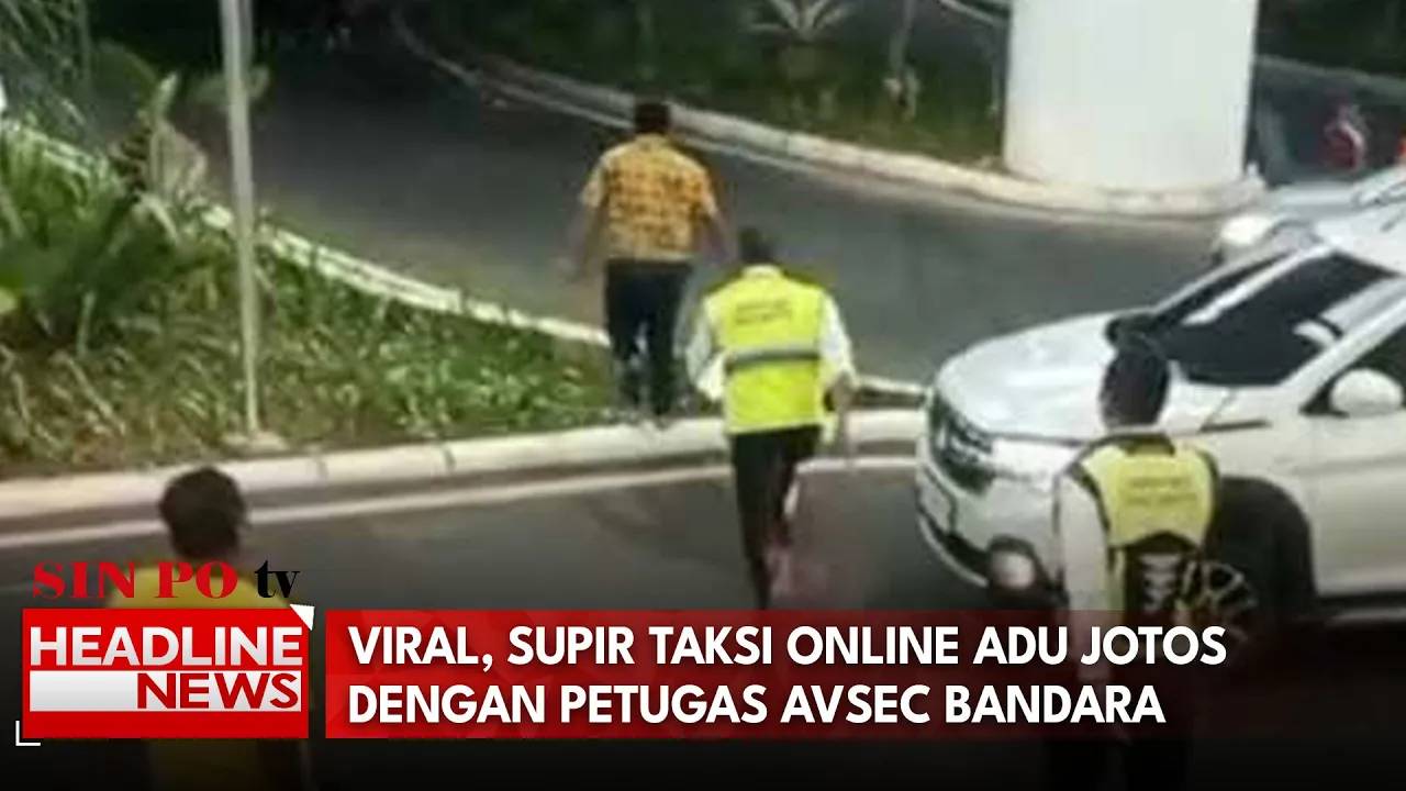 Viral, Supir Taksi Online Adu Jotos Dengan Petugas Avsec Bandara Ngurah Rai Bali