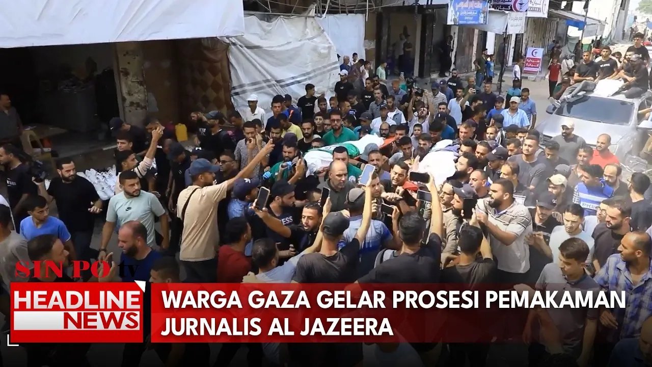 Warga Gaza Gelar Prosesi Pemakaman Jurnalis Al Jazeera