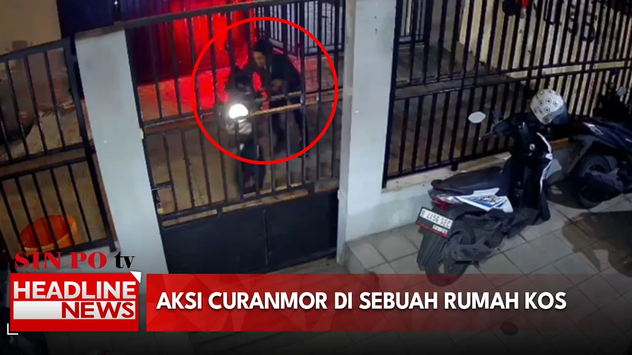 Aksi Curanmor Di Sebuah Rumah Kos