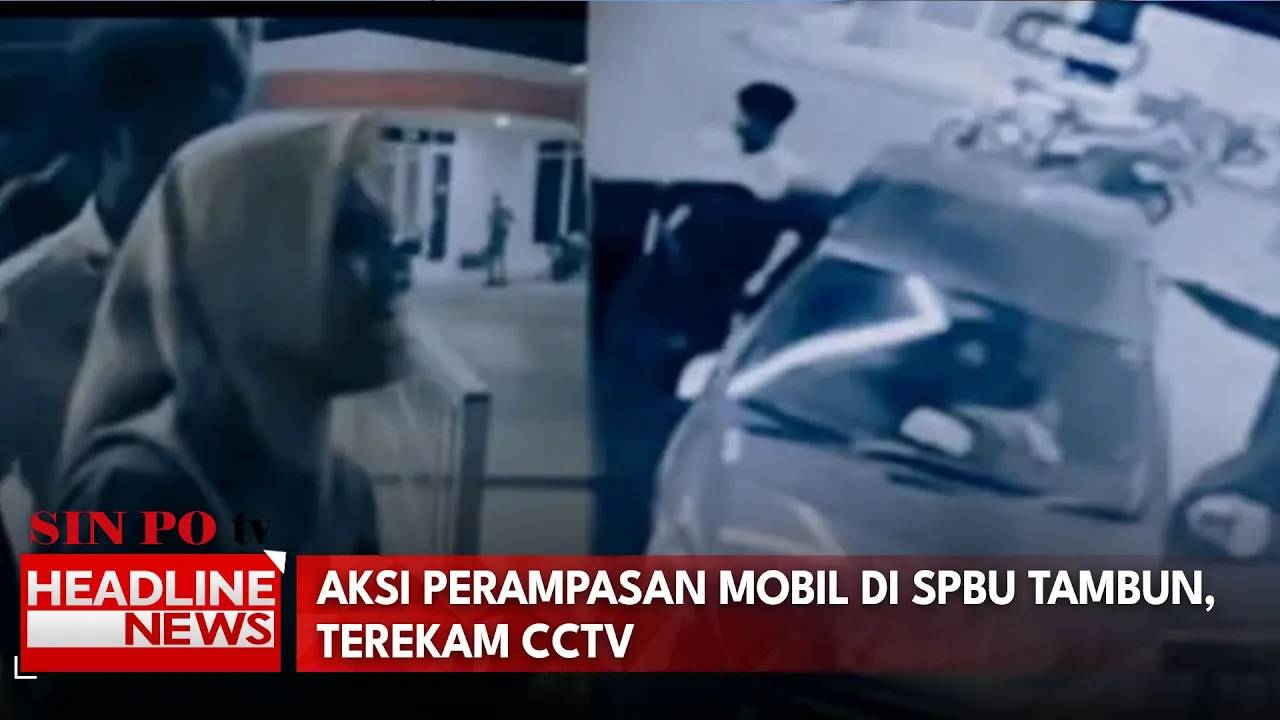 Aksi Perampasan Mobil Di SPBU Tambun, Terekam CCTV