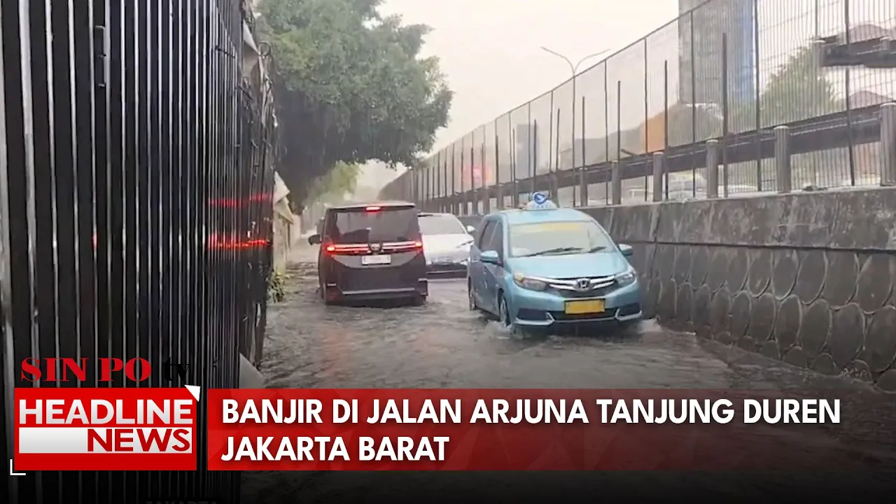 Banjir di Jalan Arjuna Tanjung Duren