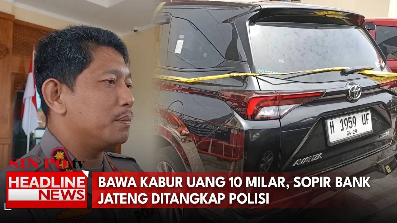 Bawa Kabur Uang 10 Miliar, Sopir Bank Jateng Ditangkap Polisi