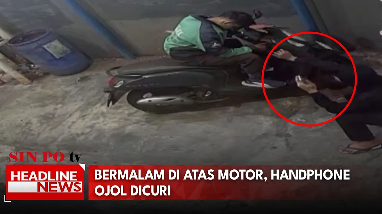 Bermalam di Atas Motor, Handphone Ojol Dicuri