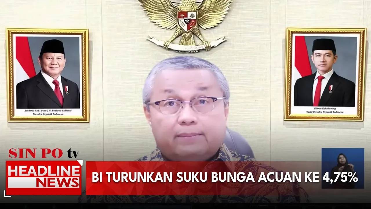 BI Turunkan Suku Bunga Acuan Ke 4,75%