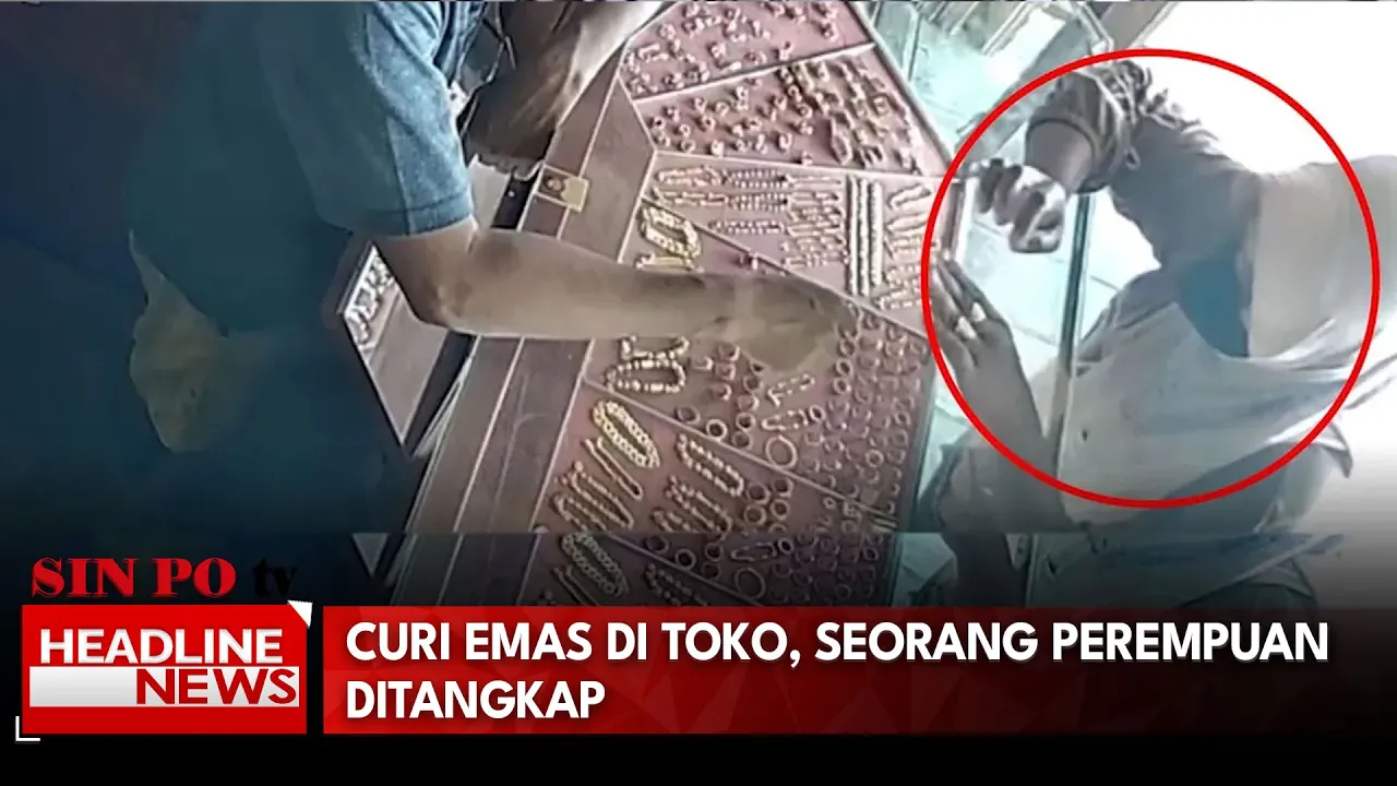 Curi Emas Di Toko, Seorang Perempuan Ditangkap