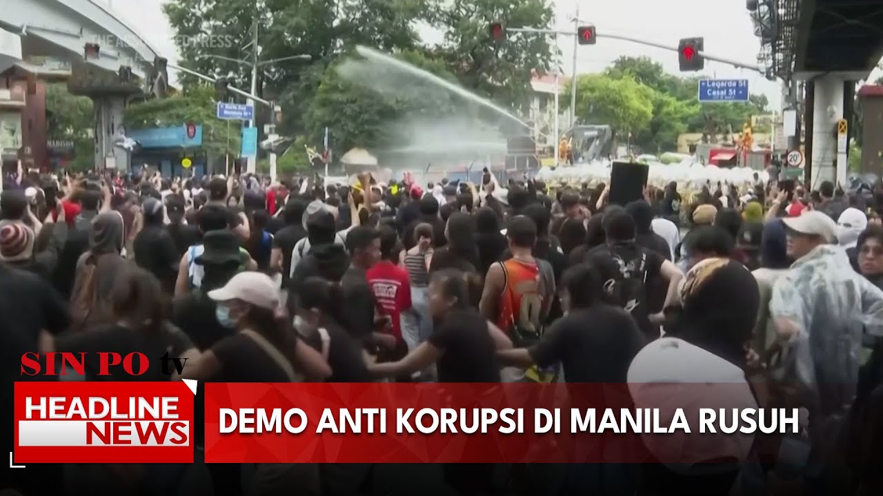 Demo Anti korupsi di Manila Rusuh