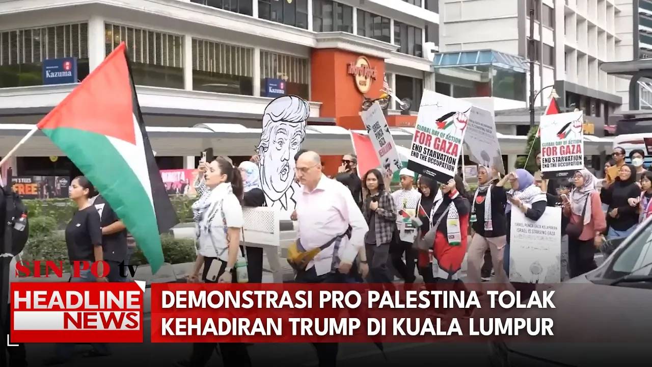 Demonstrasi Pro Palestina Tolak Kehadiran Trump Di Kuala Lumpur