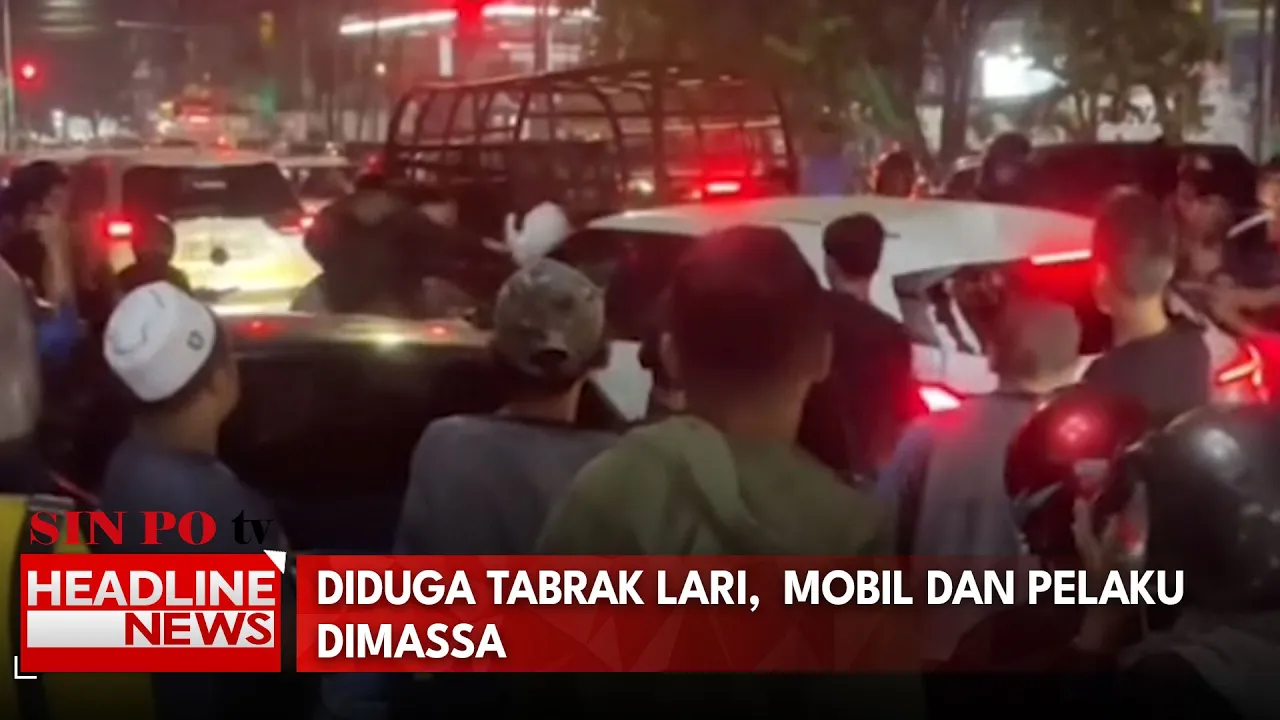 Diduga Tabrak Lari, Mobil Dan Pelaku Dimassa