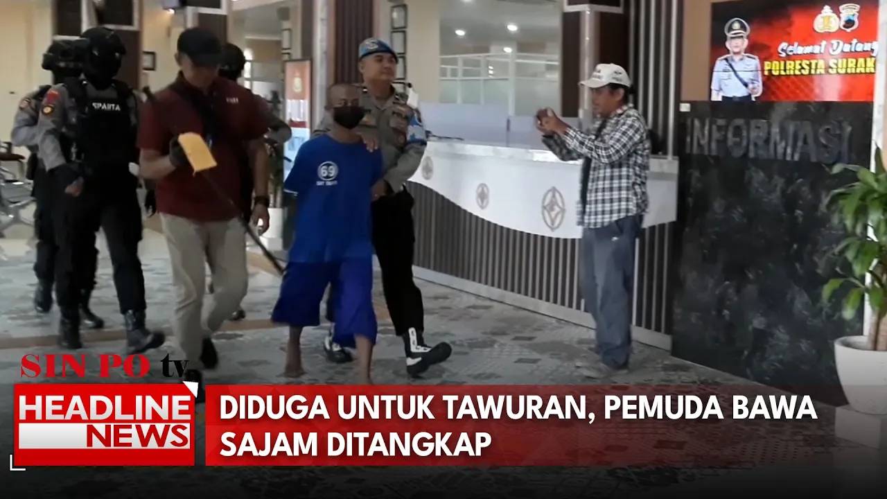 Diduga Untuk Tawuran, Pemuda Bawa Sajam Ditangkap