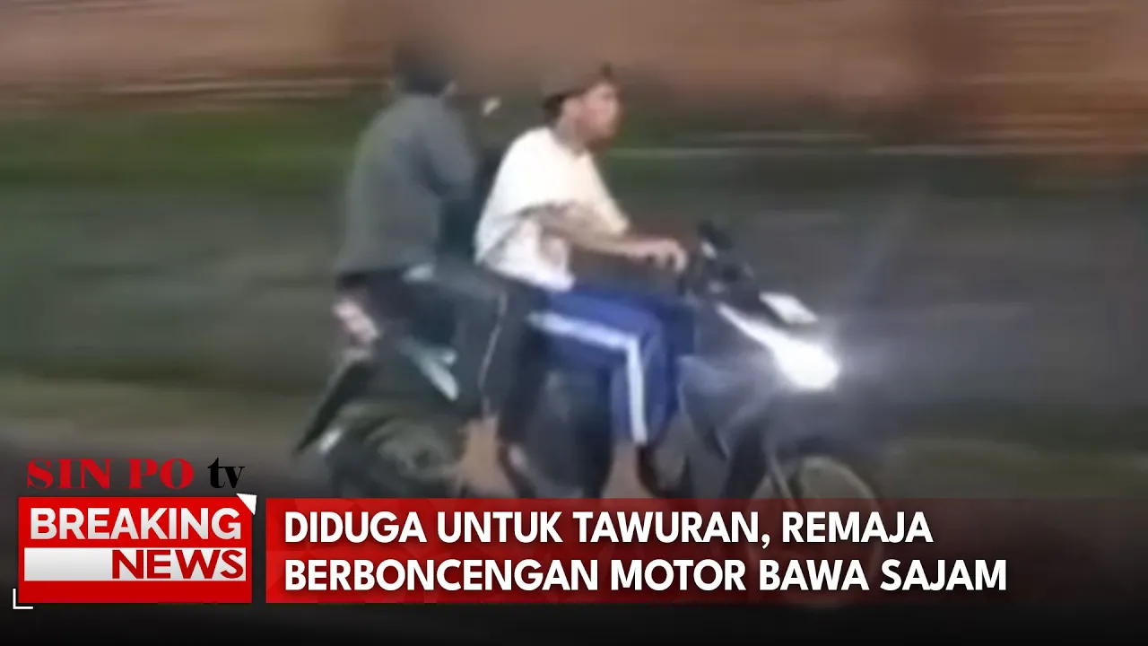 Diduga Untuk Tawuran, Remaja Berboncengan Motor Bawa Sajam