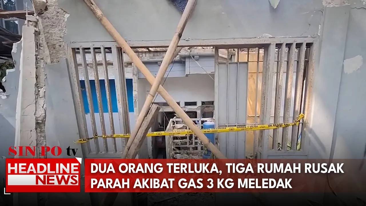 Dua Orang Terluka, Tiga Rumah Rusak Parah Akibat Gas 3 Kg Meledak