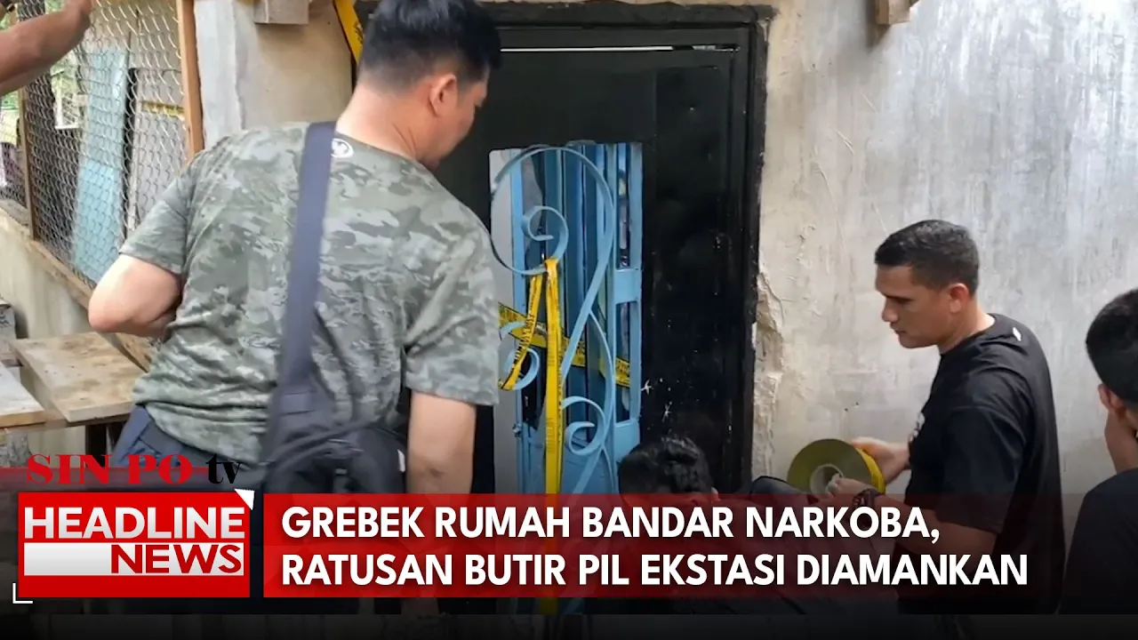 Gerebek Rumah Bandar Narkoba, Ratusan Butir Pil Ekstasi Diamankan