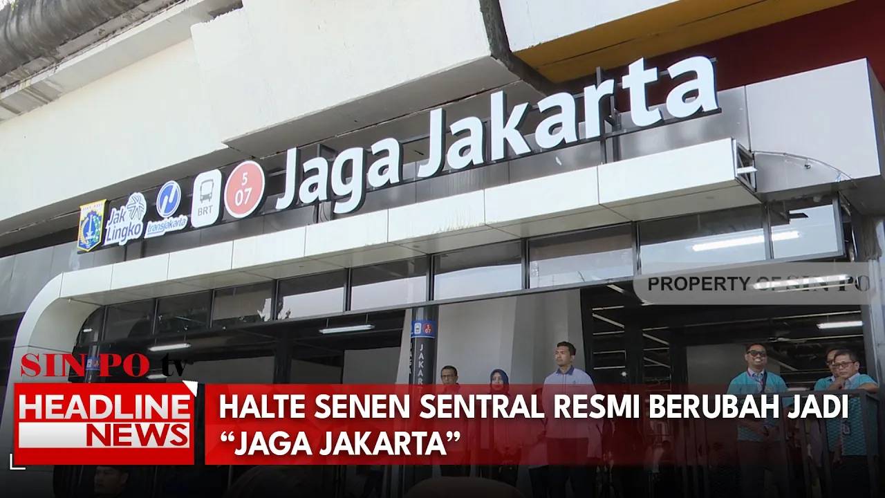 Halte Senen Sentral Resmi Berubah Jadi "Jaga Jakarta"