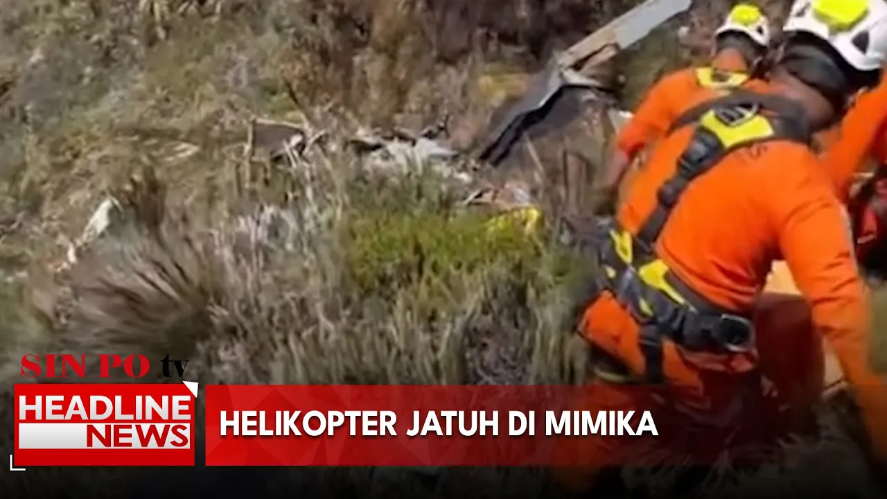 Helikopter Jatuh di Mimika