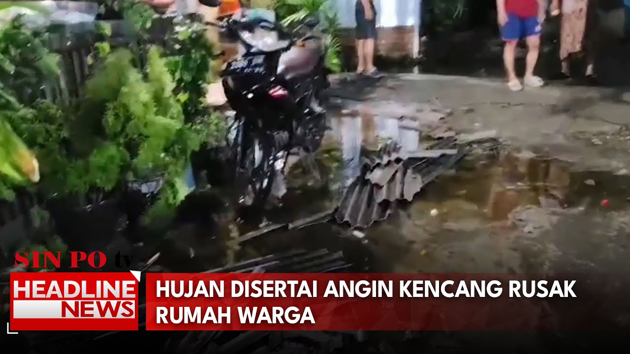 Hujan Disertai Angin Kencang Rusak Rumah Warga