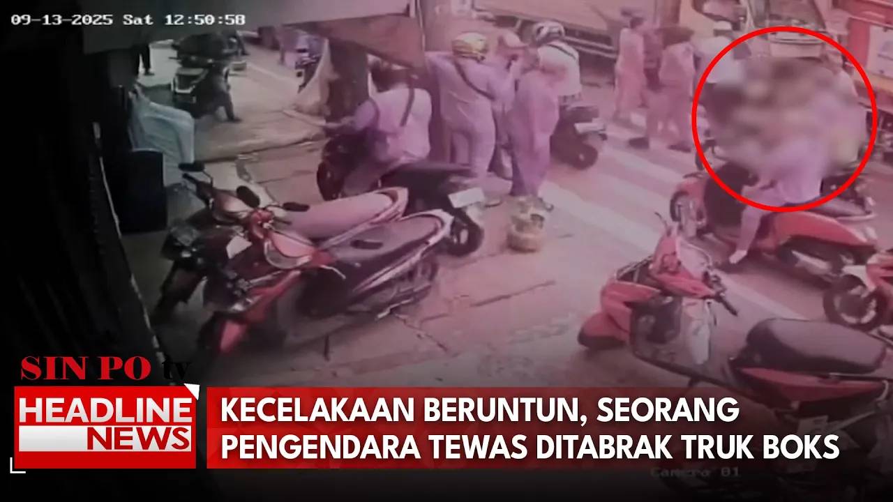 Kecelakaan Beruntun, Seorang Pengendara Tewas Ditabrak Truk Boks