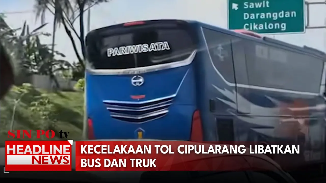 Kecelakaan Tol Cipularang Libatkan Bus dan Truk