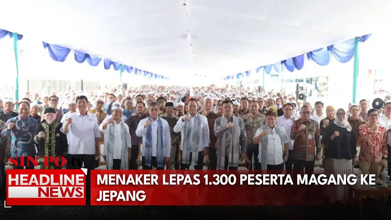 Menaker Lepas 1.300 Peserta Magang Ke Jepang