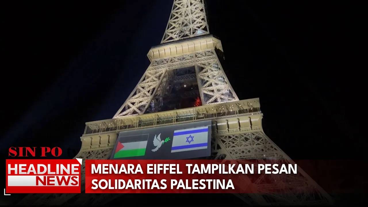 Menara Eiffel Tampilkan Pesan Solidaritas Palestina
