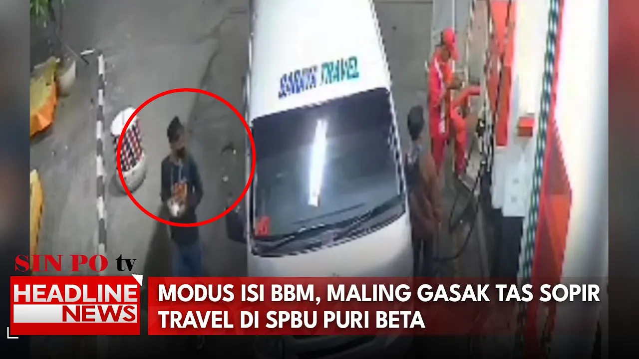 Modus Isi BBM, Maling Gasak Tas Sopir Travel di SPBU Puri Beta