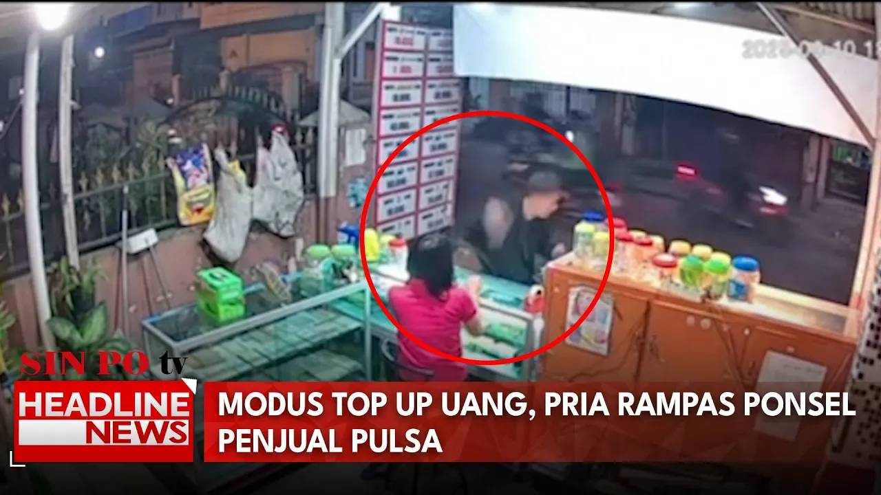 Modus Top Up Uang, Pria Rampas Ponsel Penjual Pulsa