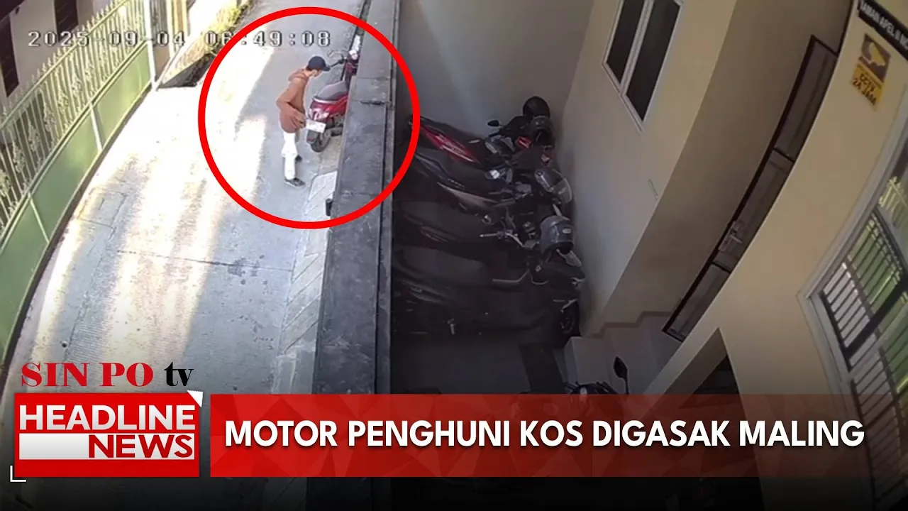 Motor Penghuni Kos Digasak Maling