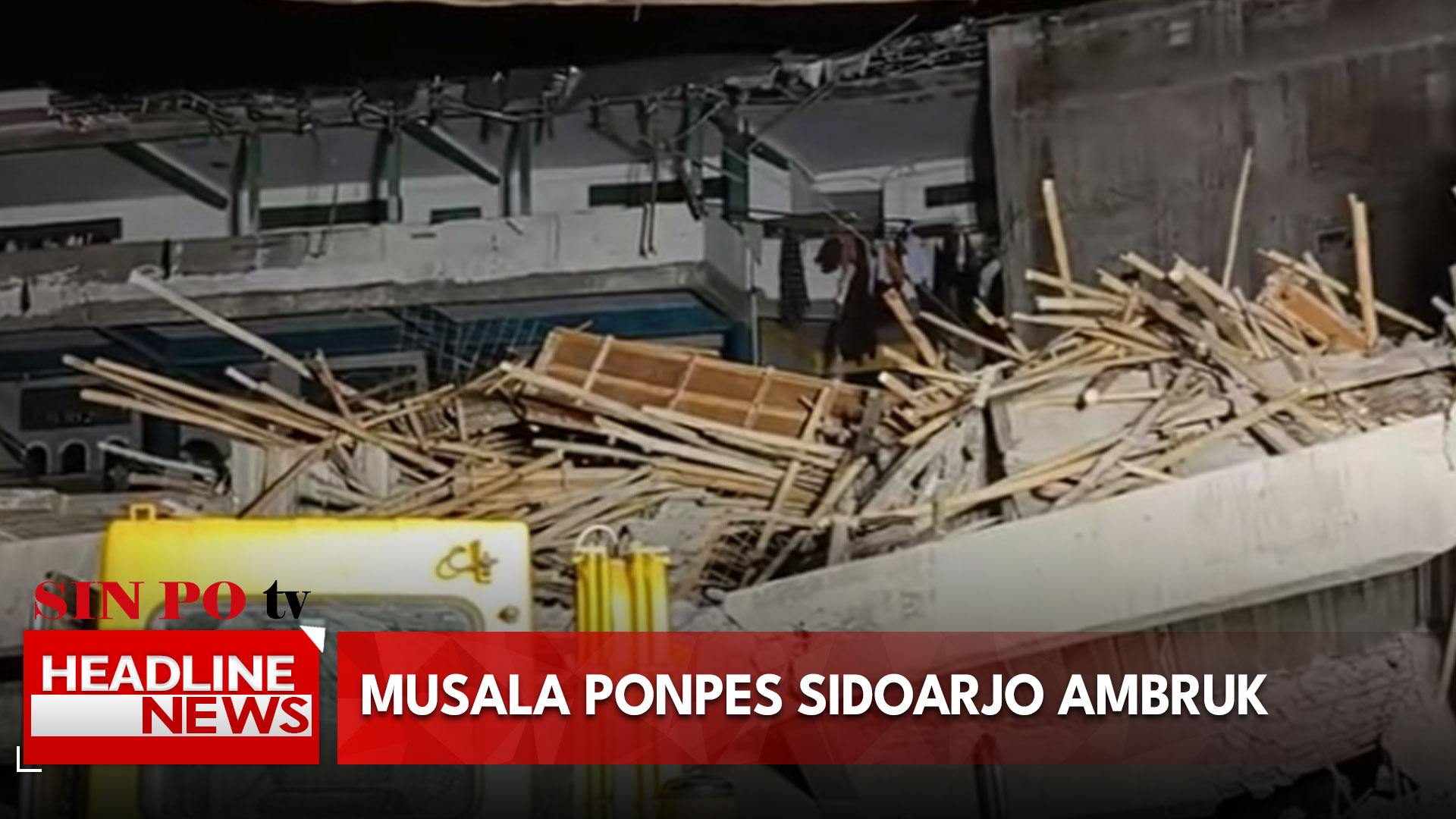 Musala Ponpes Sidoarjo Ambruk