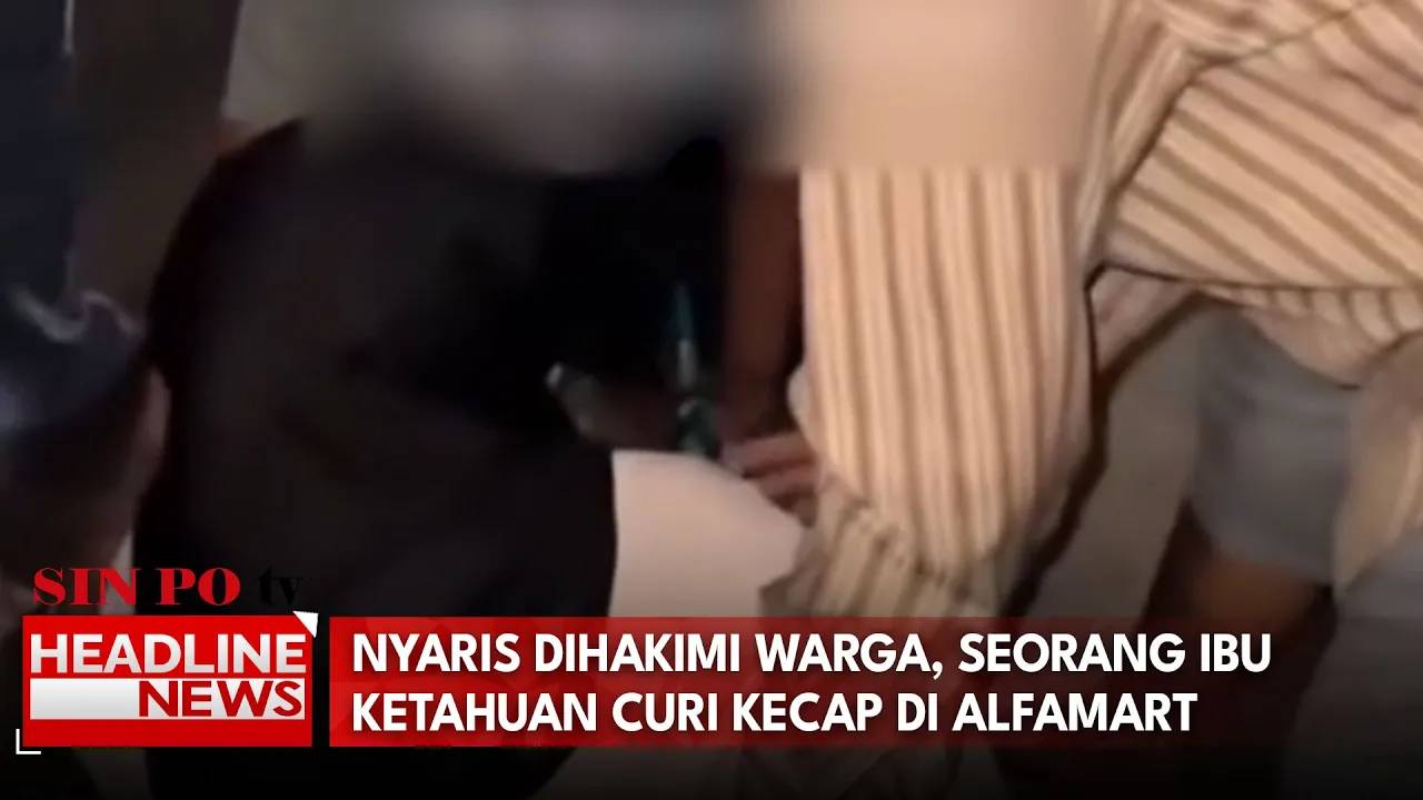 Nyaris Dihakimi Warga, Seorang Ibu Ketahuan Curi Kecap di Alfamart