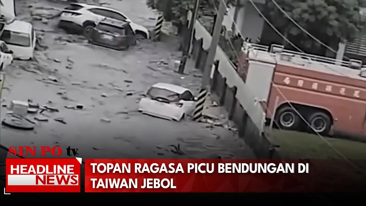 opan Ragasa Picu Bendungan Di Taiwan Jebol