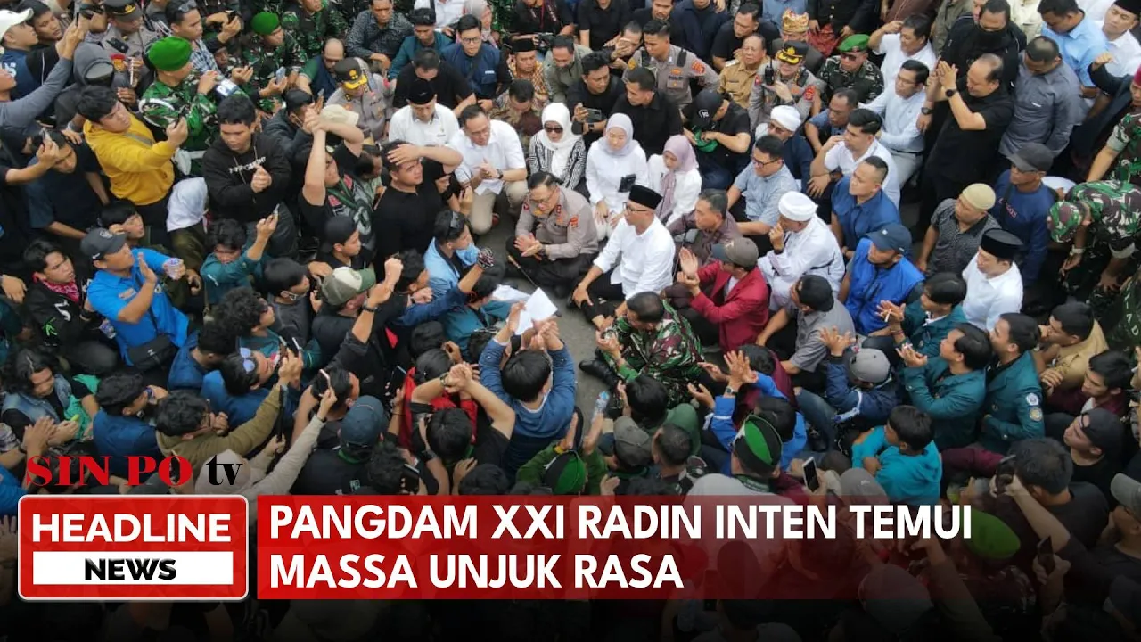 Pangdam XXI Radin Inten Temui Massa Unjuk Rasa