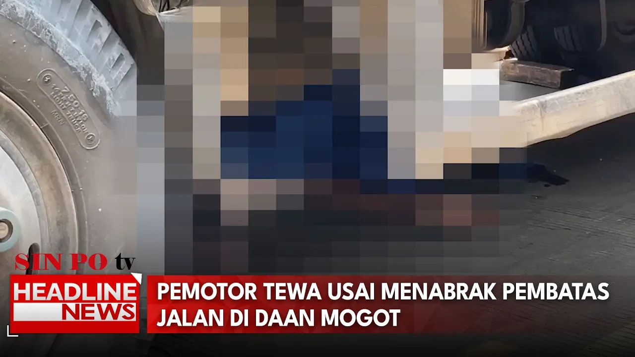Pemotor Tewa Usai Menabrak Pembatas Jalan Di Daan Mogot