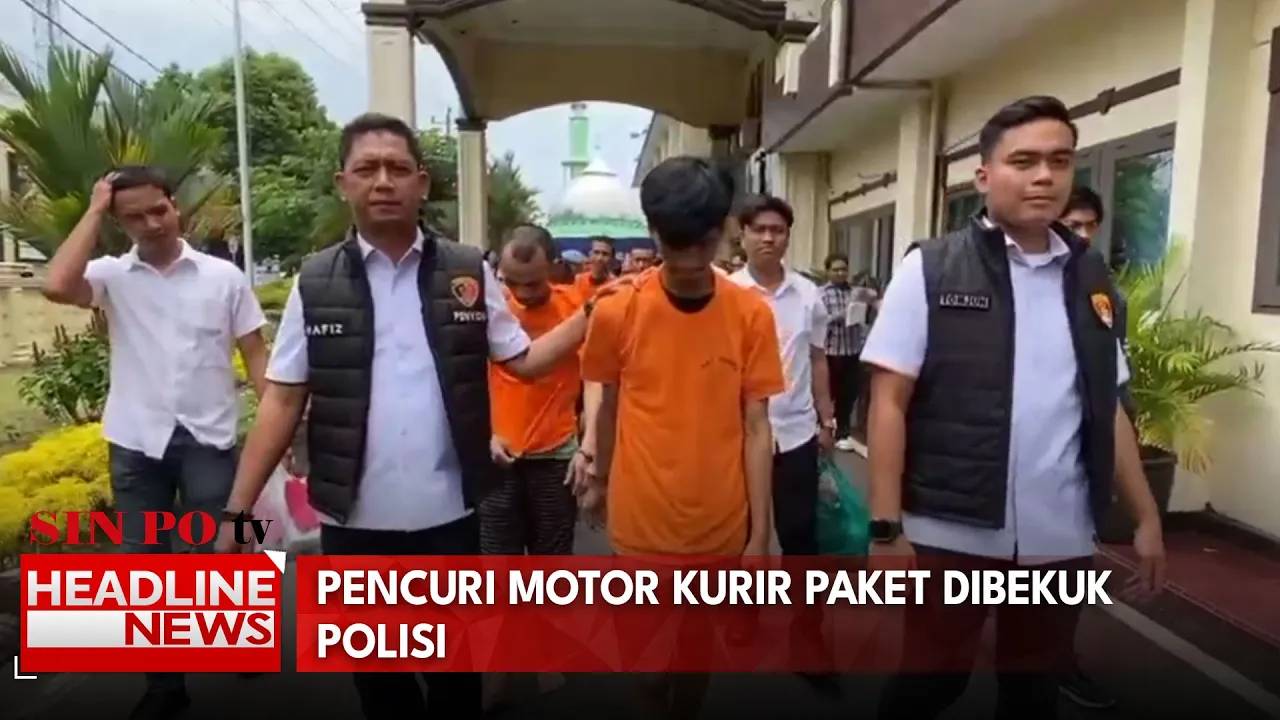 Pencuri Motor Kurir Paket Dibekuk Polisi