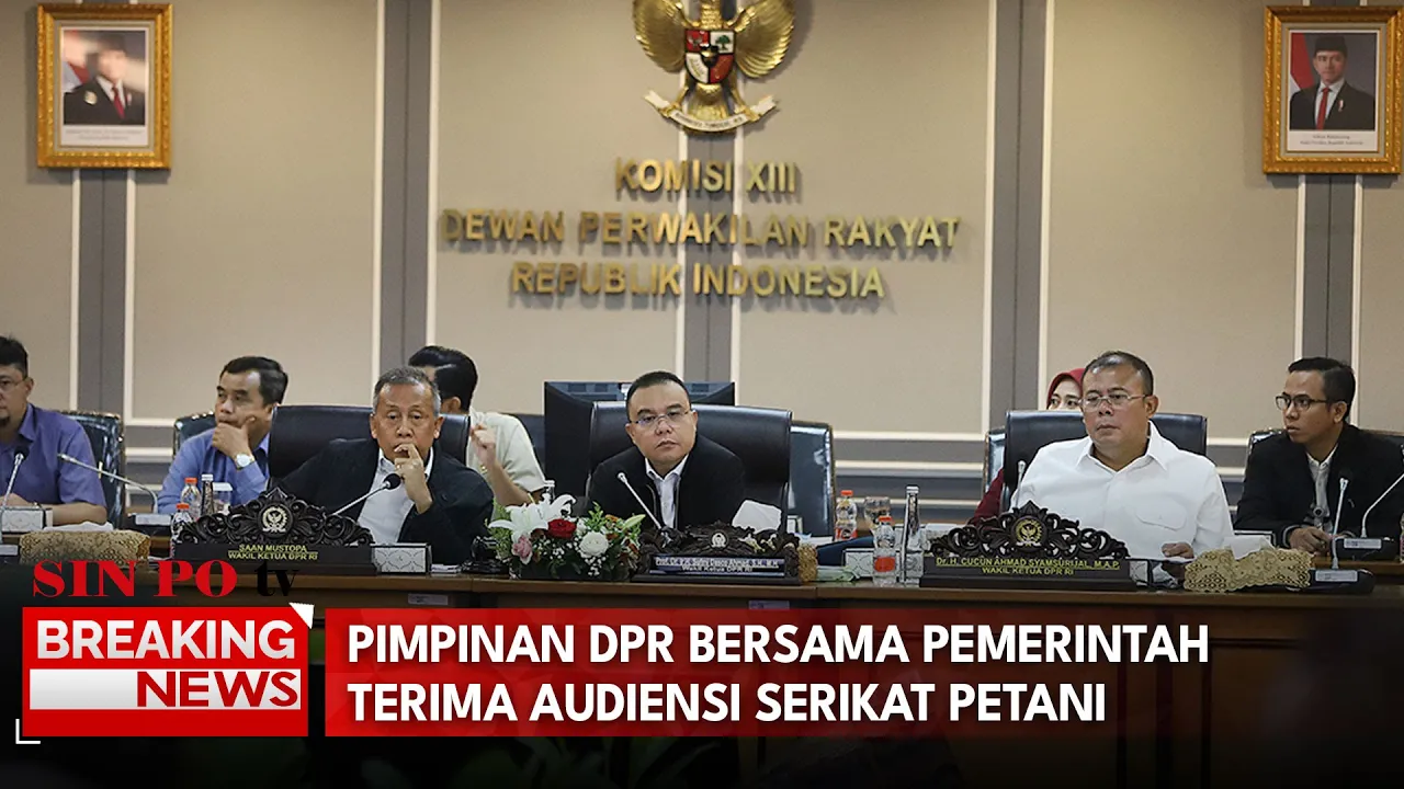 Pimpinan DPR Bersama Pemerintah Terima Audiensi Serikat Petani