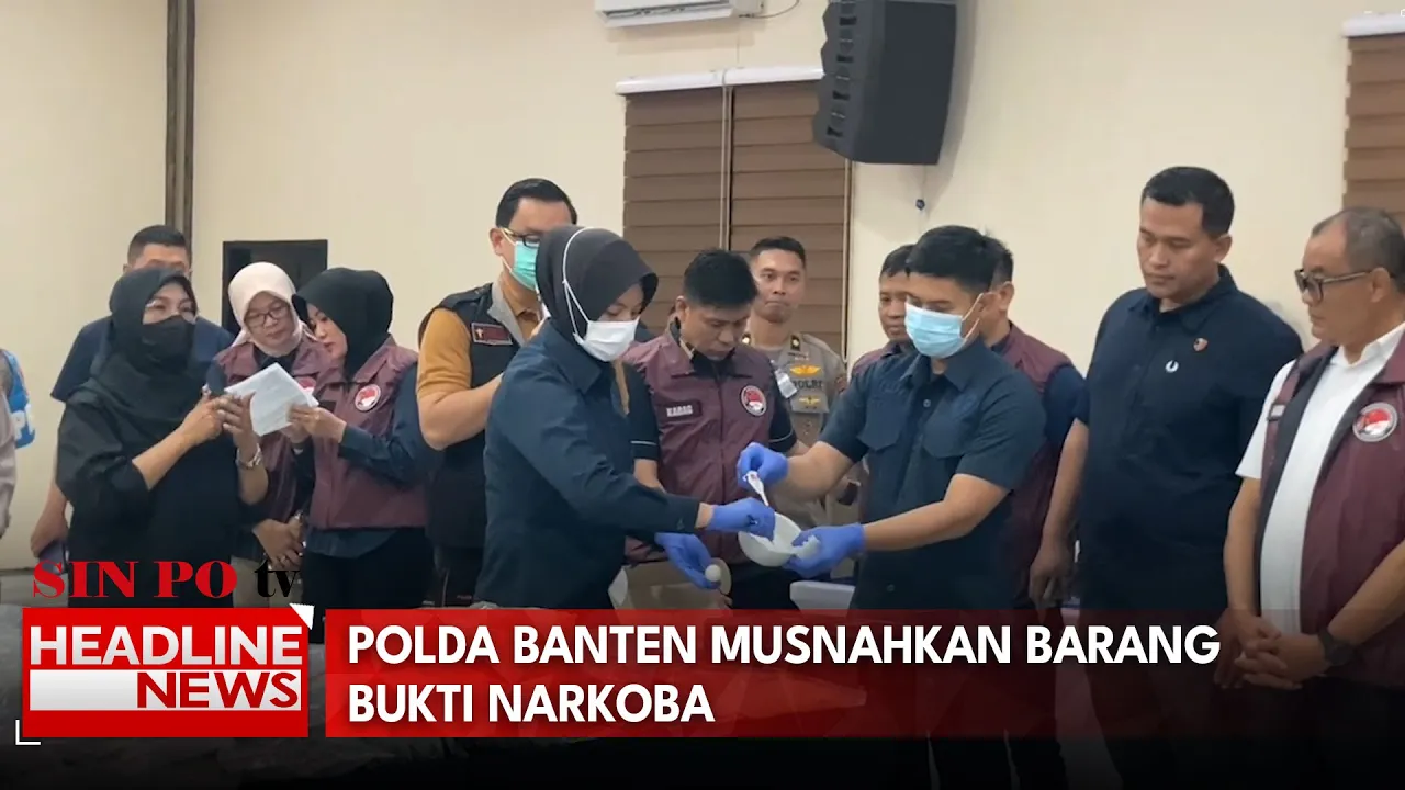 Polda Banten Musnahkan Barang Bukti Narkoba