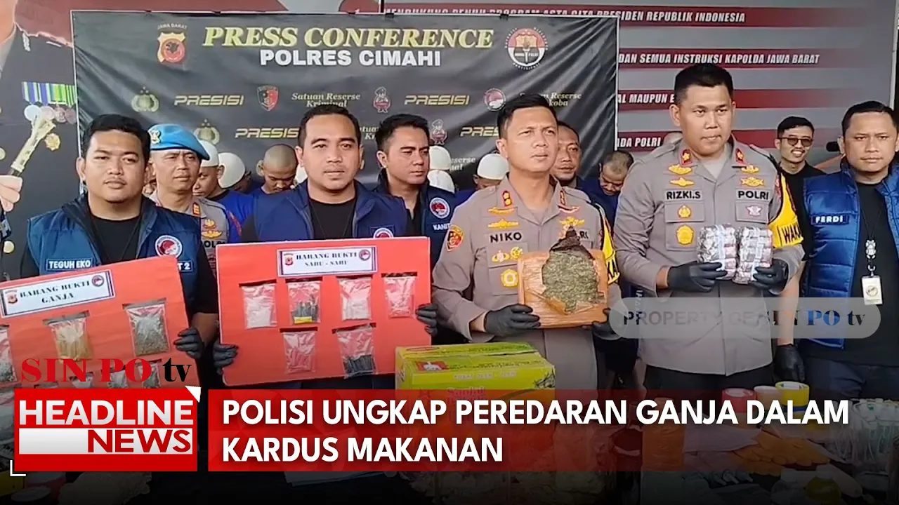 Polisi Ungkap Peredaran Ganja dalam Kardus Makanan