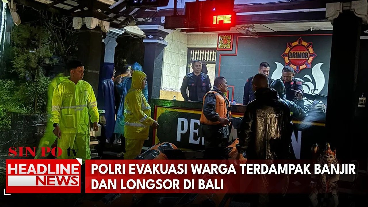 Polri Evakuasi Warga Terdampak Banjir Dan Longsor Di Bali