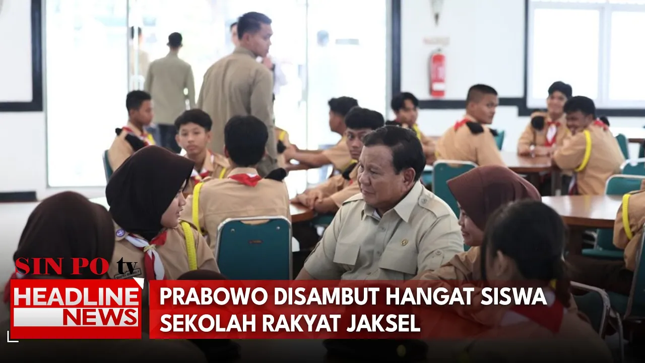 Prabowo Disambut Hangat Siswa Sekolah Rakyat Jaksel