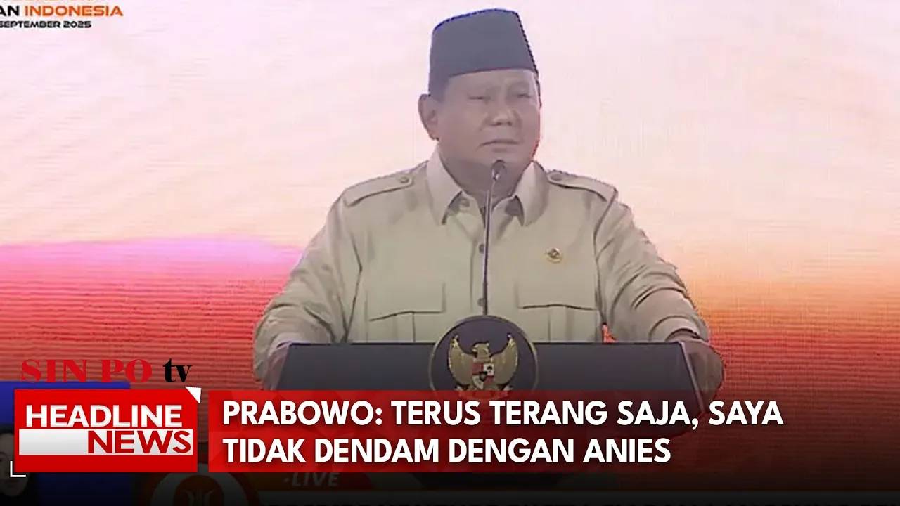 Prabowo: Terus Terang Saja, Saya Tidak Dendam Dengan Anies