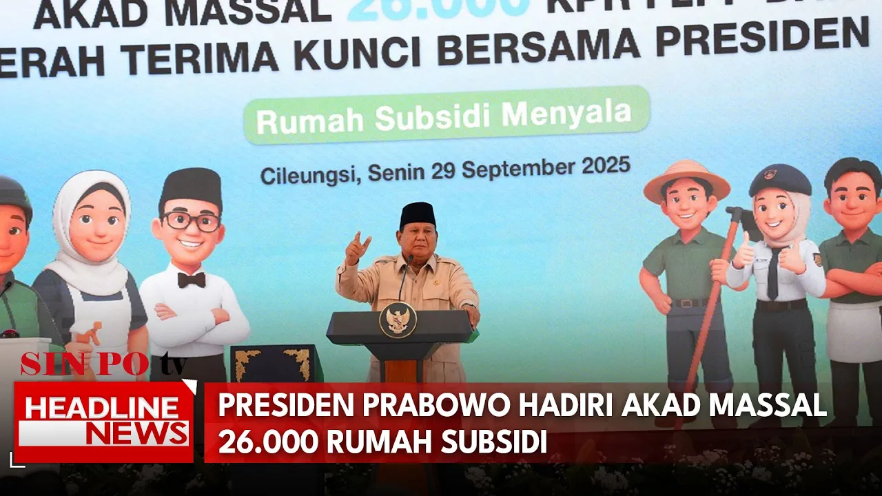 Presiden Prabowo Hadiri Akad Massal 26 Ribu Rumah Subsidi