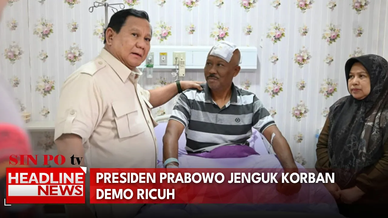 Presiden Prabowo Jenguk Korban Demo Ricuh